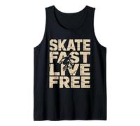 Skate Fast Live Free - Amateur de Skateboard Vintage Débardeur