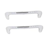 Skate Guard de 1 Paire, Lame de Patinage de Hockey sur Glace en Plastique avec Ressort réglable, couvercles de Lame de Chaussures de 7 Couleurs pour patiner, Patins artistiques (Blanc)