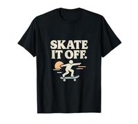 Skate It Off Retro Skate Typographie Décalcomanie T-Shirt