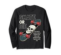 Skate Motivation - Skater Attitude Sport Skateboard Art Manche Longue