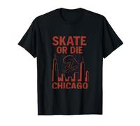 Skate or Die Chicago City Pride Skateboard Graphic T-Shirt