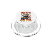 Skate Or Die Squelette Graphic Skateboarding Streetwear PopSockets PopGrip pour MagSafe