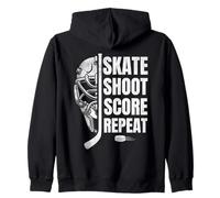 Skate Shoot Score Repeat Vintage Joueur de Hockey sur Glace Sweat à Capuche