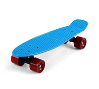 Monzana Skateboard 22' Bleu/Rouge Roues ABEC 7 Pennyboard Design rétro Adultes Enfants Adolescents Mini Cruiser Planche