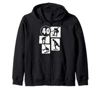 Skateboard 40ème Anniversaire Skateboard Skater 40 Ans Sweat à Capuche