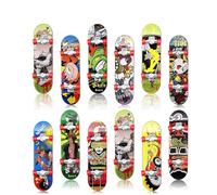 Skateboard à Doigts,12 pcs Mini Planches à Doigts Finger Skateboard Tech Deck Mini Planche à roulettes pour Anniversaires Enfants Garçon Enfant Cadeau Enfants