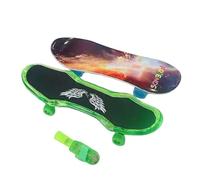 Skateboard à petits doigts - Jouet de planche de cascade en ABS de 3,94 pouces, ensemble d'action de roulement de roue éclairé, mini équipement de jeu électronique | Patineur à doigts pour enf