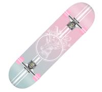 Skateboard Complet Planche à roulettes en Bois Skate érable de 31 Pouces, Longboard pour débutants Enfants et Adultes, Rose