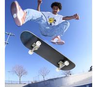 Skateboard Complet pour débutants Enfant Adulte, Skateboard 79 * 20 * 8.5 cm à 7 Couches Double Kick Deck concave Skate Board avec T-Tool pour Filles garçons débutants et Professionnels