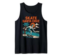 Skateboard de Plage Vintage pour Homme Skate Santa Cruz Débardeur