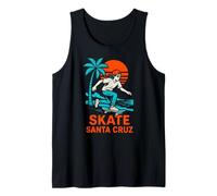 Skateboard de Plage Vintage pour Homme Skate Santa Cruz Débardeur