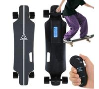 Skateboard Électrique, Longboard Électrique, Avec Télécommande Lcd Améliorée, Vitesse Maximale De 46 Km/H, Freinage Fluide À 4 Vitesses, Poignée De Transport Facile Endurance(dualdrive)16km