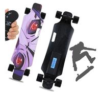 Skateboard électrique pour adultes, longboard complet à quatre roues avec moteurs moyeux de 350 W, 24 km/h, autonomie de 15 km, étanchéité IPX4, absorption des chocs, charge maximale de 150 kg B