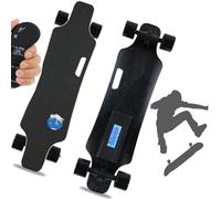 Skateboard électrique pour adultes, longboard complet à quatre roues avec moteurs moyeux de 350 W, 24 km/h, autonomie de 15 km, étanchéité IPX4, absorption des chocs, charge maximale de 150 kg H