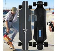 Skateboard Électrique Tout-Terrain avec Télécommande Intelligente, Vitesse Maximale 25km/h et Autonomie de Déplacement 15km, Contrôle 4 Vitesses avec Affichage, Design Skate(8Km,Standard)