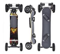 Skateboard éLectrique Tout-Terrain Pour Adultes, Longboard éLectrique Tout-Terrain, Vitesse Maximale 40 Km/H, Moteur 1650 W X 2, Inclinaison 30°, Batterie 10 000 Mah, Charge Maximale 440 Lb,B