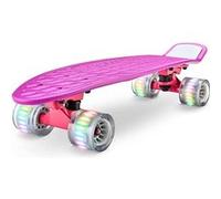 Skateboard Enfant - Hurtle - Violet - Roues en PU avec Lumière LED Violet G