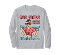 Skateboard Girls Skater Oui, Les Filles Peuvent Faire du Skateboard Manche Longue