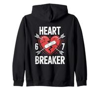 Skateboard Heart Breaker Anti Valentine 6 7 Six Seven Meme Sweat à Capuche