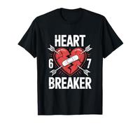 Skateboard Heart Breaker Anti Valentine 6 7 Six Seven Meme T-Shirt