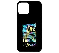 Skateboard Life Laguna Beach California Retro Sunset Skater Coque pour iPhone 12 Mini