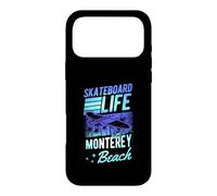 Skateboard Life Monterey Beach, Californie, Coucher de Soleil rétro Coque pour iPhone 17 Pro Max