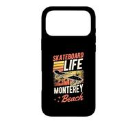 Skateboard Life Monterey Beach, Californie, Coucher de Soleil rétro Coque pour iPhone 17 Pro Max