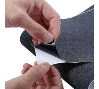 Skateboard Longboard Deck Grip Tape 84 x 23 cm Papier abrasif perforé avec dos en PVC résistant aux déchirures et stabilité du patinage