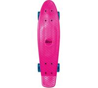 Skateboard No Rules Fun avec roulettes lumineuses LED rose fluo