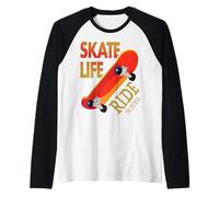 Skateboard Passion - Planche de Skate Sports extrêmes Manche Raglan
