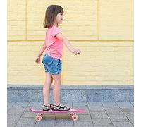 Skateboard pour Enfant, Fille, Garçon, Ado et Adulte - Mini Planche à Roulettes 59 * 15 * 11cm avec Roues PU, Roulements ABEC-7 et Outil en T Intégré