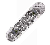 Skateboard pour enfants adultes 31 pouces - Deux serpents - Noir - 4 roues