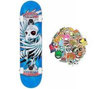 Skateboard professionnel BIRDHOUSE x Tony Hawk Entry Level Stage 1 - Excellente performance à tous les niveaux (bleu spiral, 7,75")