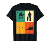 Skateboard rétro - Silhouette et Rampe de Skateboard T-Shirt
