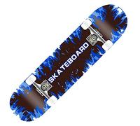 Skateboard, Skateboard, 31x8 Pouces Double Kick Débutant Maple Deck, Skateboards for Trick Board for Adultes, Enfants et Adolescents