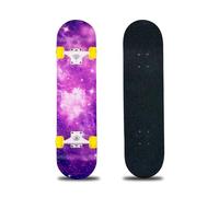 Skateboard, skateboard complet 31 x 8 pouces, plateau en bois d'érable 8 couches double kick, skateboards standard pour enfants, adolescents, adultes, débutants (SKY-ZS)