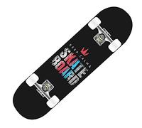 Skateboard, Skateboards complets 31 x 8 Pouces for Enfants, Adolescents, débutants et Adultes, Double Kick Deck concave Cruiser Trick Skateboard(Black)
