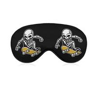 Skateboard Skull Sleep Mask Soft Blindfold Portable Eye Mask avec sangle réglable pour hommes femmes