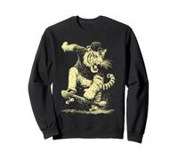 Skateboard Tiger Skateboarder Animal Art Skater Graphic Sweatshirt