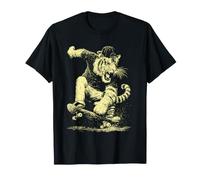 Skateboard Tiger Skateboarder Animal Art Skater Graphic T-Shirt