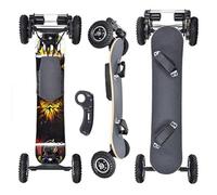 Skateboard Tout Terrain, Kitesurf, mountainboard Cross-Country, Longboard de Descente à Grandes Roues, Longboard Tout Terrain avec Fixations pour Le Cruising et la Descente Left