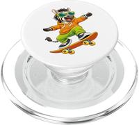 Skateboard Zebra Riding Skate Skater Graphic PopSockets PopGrip pour MagSafe