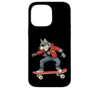 Skateboarder/Skater Wolf Wolves Coque pour iPhone 14 Pro Max