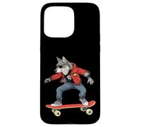 Skateboarder/Skater Wolf Wolves Coque pour iPhone 15 Pro Max