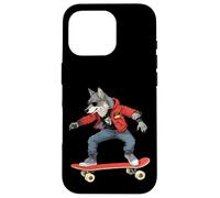 Skateboarder/Skater Wolf Wolves Coque pour iPhone 16 Pro