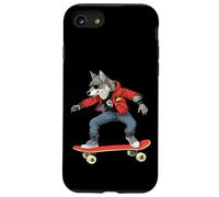 Skateboarder/Skater Wolf Wolves Coque pour iPhone SE (2020) / 7/8