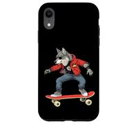 Skateboarder/Skater Wolf Wolves Coque pour iPhone XR