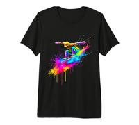 Skateboarder Vibrant en Action T-Shirt Haut de Gamme