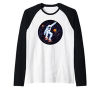 Skateboarding Astronaute Outer Space Manche Raglan