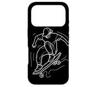 Skateboarding Boy Line Art Hobby Coque pour iPhone 17 Pro